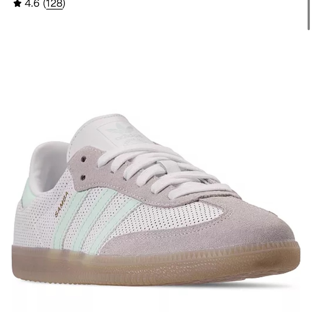 Adidas Samba OG Sneakers in White and Mint - Picture 2 of 9